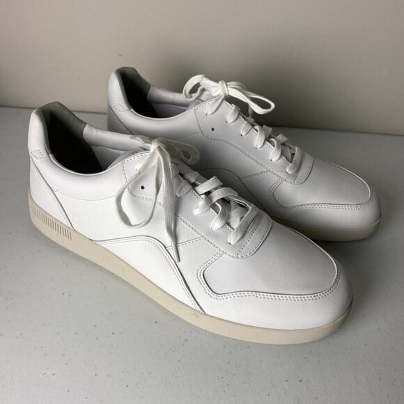 Everlane The ReLeather Court Sneaker Womens 15 Mens 12 White - Picture 1 of 9
